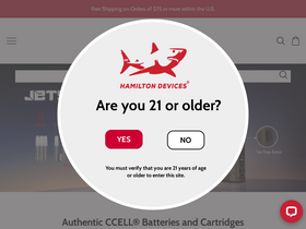 'hamiltondevices.com' screenshot