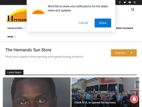 'hernandosun.com' screenshot