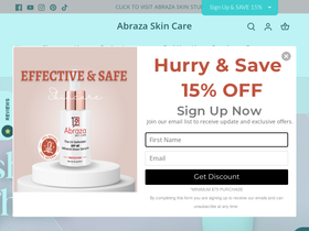 abrazaskincare.com homepage screenshot