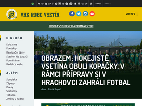 'hc-vsetin.cz' screenshot