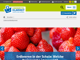 'lebensmittelklarheit.de' screenshot