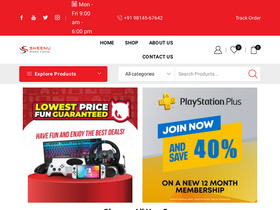 'sheenugamecenter.com' screenshot
