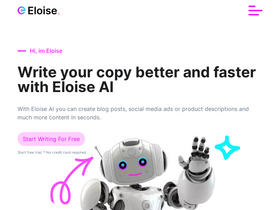 Eloise - Unlock multilingual, SEO-optimized content creation with AI efficiency.