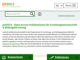 'pedocs.de' screenshot