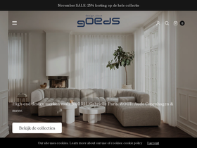 Goeds homepage screenshot