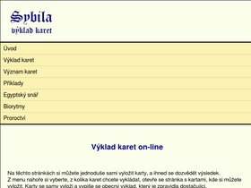 'sybila.cz' screenshot