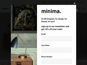 minima homepage screenshot