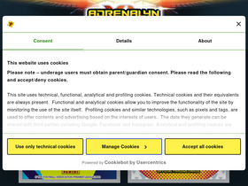 'paniniadrenalyn.com' screenshot