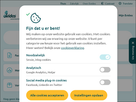 'evides.nl' screenshot