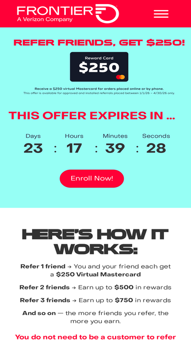 frontiercustomerreferral.com