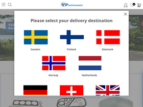 'vp-autoparts.se' screenshot