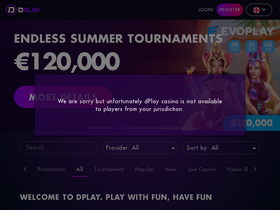 'dplay.casino' screenshot
