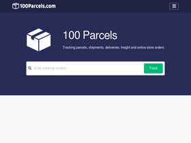 '100parcels.com' screenshot