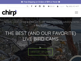 'chirpforbirds.com' screenshot