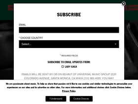 'ladygaga.com' screenshot