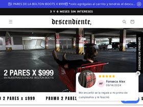 descendienteboots.com homepage screenshot