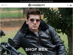 'theleathercity.com' screenshot