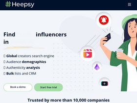 'heepsy.com' screenshot