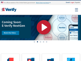 'e-verify.gov' screenshot