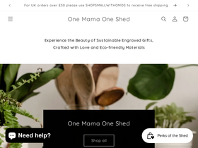 onemamaoneshed.com homepage screenshot