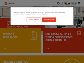 'unilabs.es' screenshot