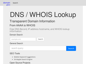 'domain.glass' screenshot