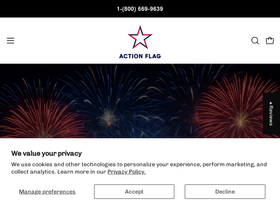 Actionflag homepage screenshot