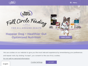 'nutrisourcepetfoods.com' screenshot