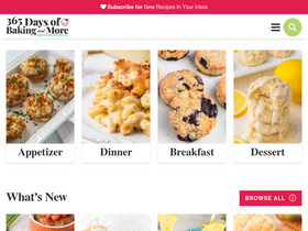 '365daysofbakingandmore.com' screenshot