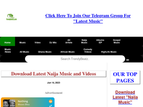 'trendybeatz.com' screenshot