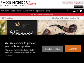 'smokingpipes.eu' screenshot
