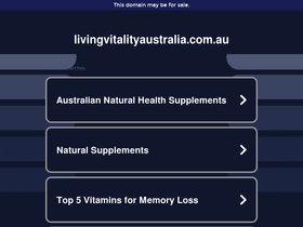 livingvitalityaustralia.com.au homepage screenshot
