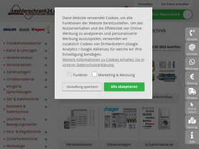 'zaehlerschrank24.de' screenshot