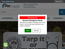 'pittcountync.gov' screenshot