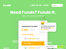 'fundo.com.au' screenshot
