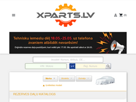 'xparts.lv' screenshot
