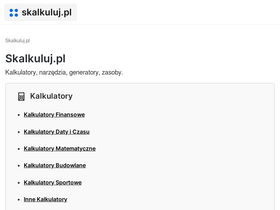 'skalkuluj.pl' screenshot