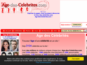 'age-des-celebrites.com' screenshot