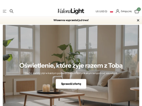 Valoralight homepage screenshot