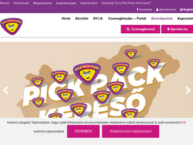'pickpackpont.hu' screenshot