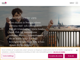 'erstadiakoni.se' screenshot