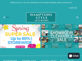 hamptonsstyleinteriors.com.au homepage screenshot