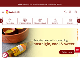 SweeDesi website screenshot