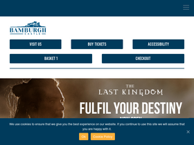 'bamburghcastle.com' screenshot