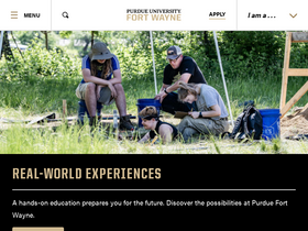 'pfw.edu' screenshot