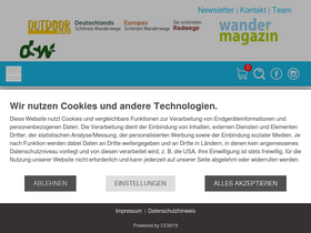 'wandermagazin.de' screenshot