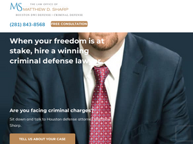 'sharpcriminalattorney.com' screenshot
