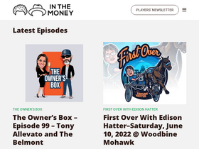 'inthemoneypodcast.com' screenshot