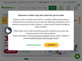'lekarna.cz' screenshot