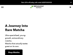 'breakawaymatcha.com' screenshot
